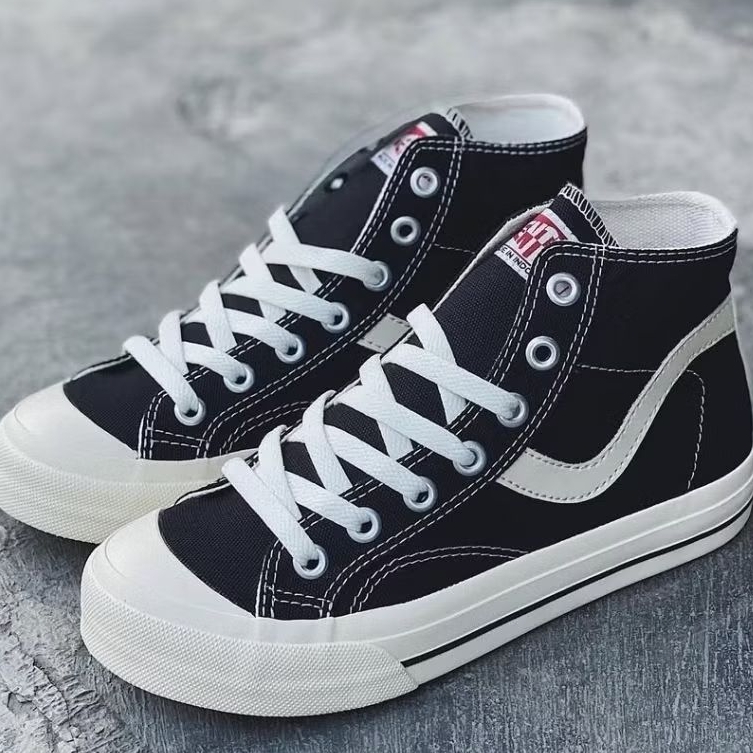 Sepatu Ventela High Boot Sepatu Sekolah Anak Hitam Putih Tinggi Premium Quality