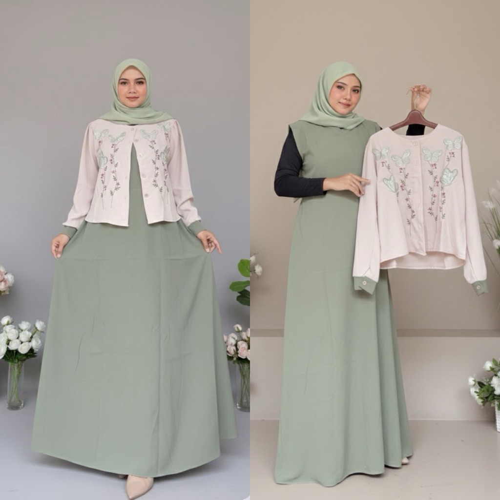 Gamis Wanita Terbaru2026 Seragam Pengajian 2026 Model Dewasa Gamsel Ghamis Ibuibu Mewah Gamsil Simpe
