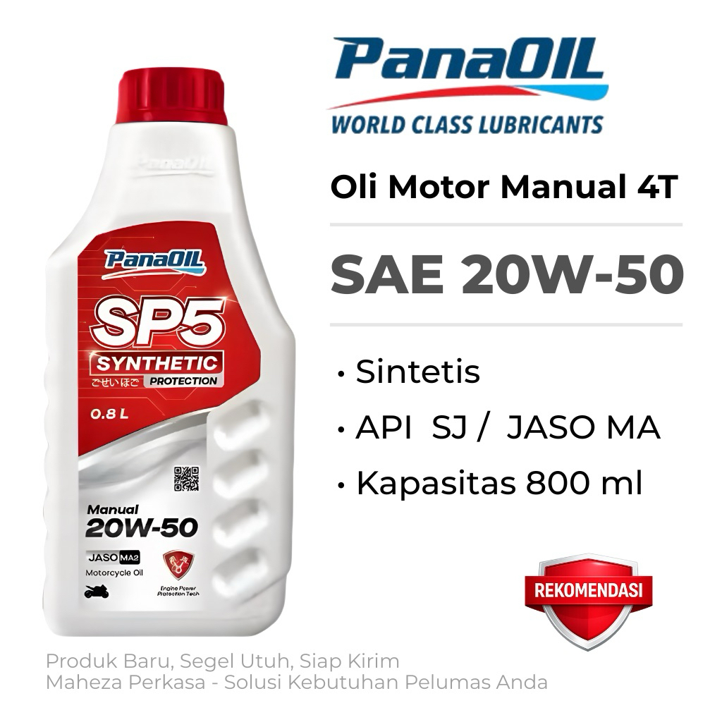 PanaOIL SP5 Oli Motor 4T SAE 20W-50 API SJ JASO MA 800ml