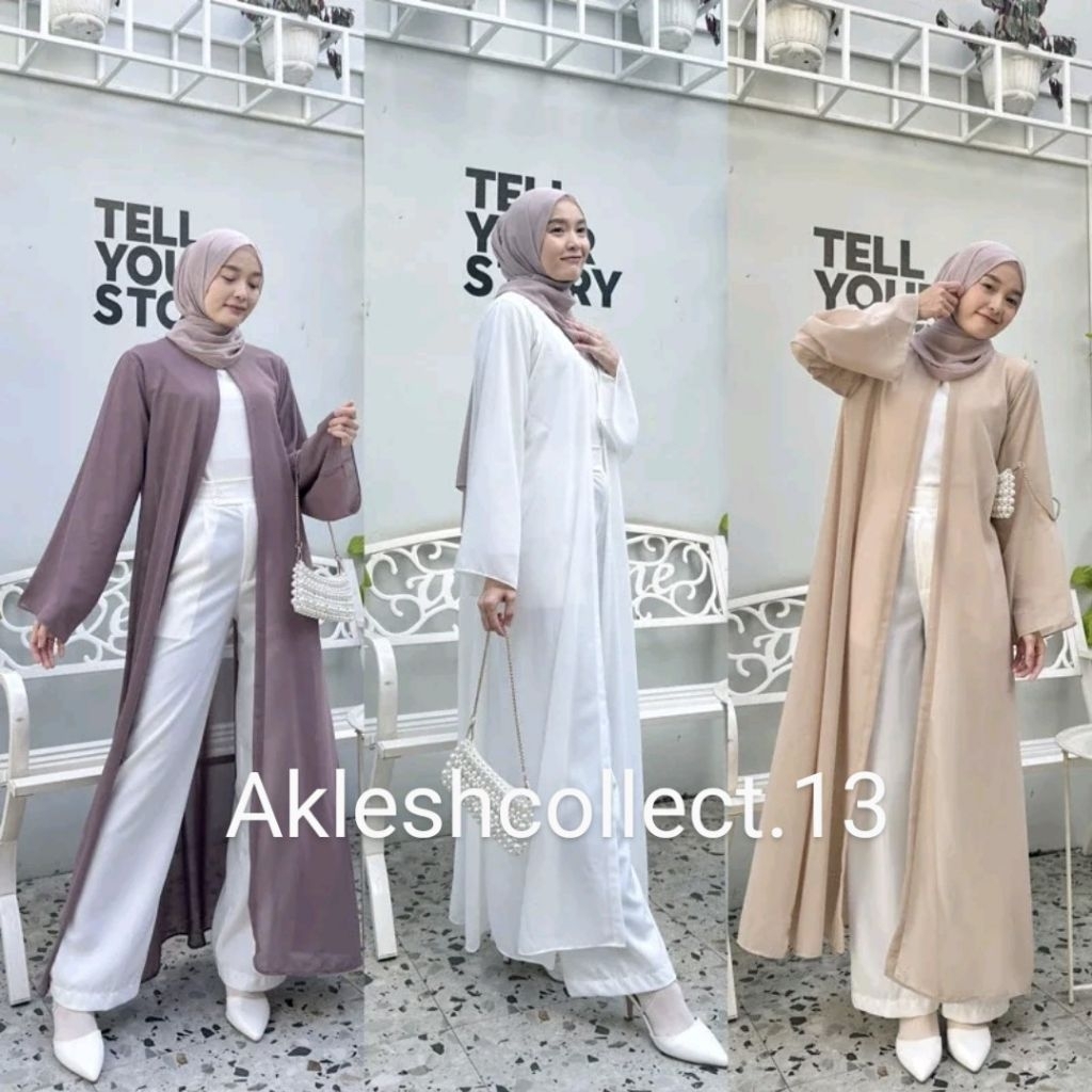 Abaya Outer Basic Turki ( OUTER SAJA) Gamis Outer | Abaya Turki | Long Cardigan |  Arwa Outer Abaya 