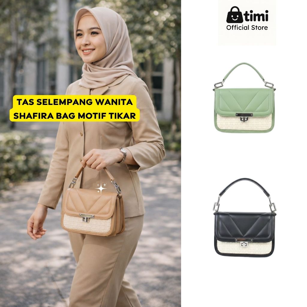 Timi Tas Selempang Wanita Shafira Bag Motif Tikar - Tas Jinjing & Slempang Kekinian OOTD
