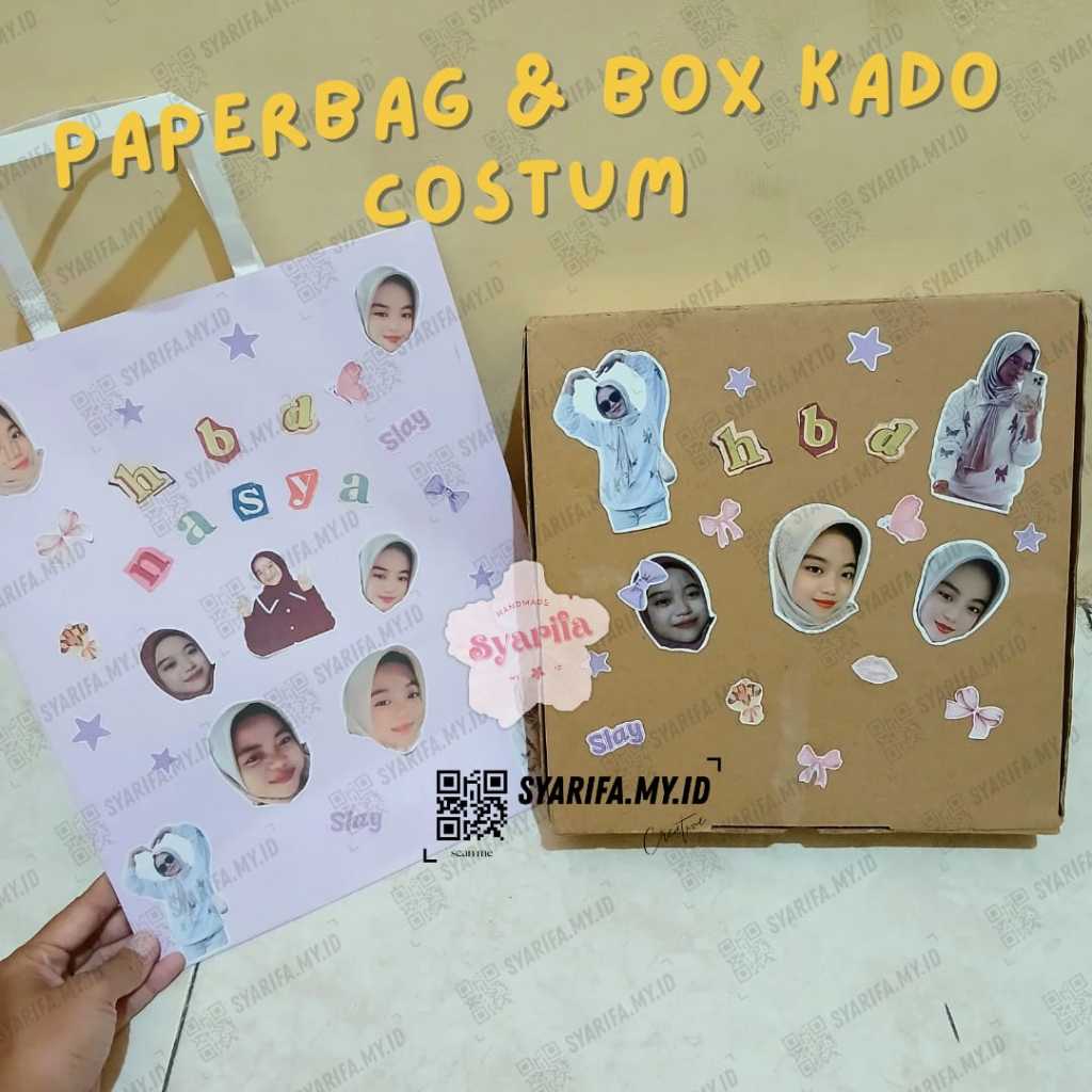 Paperbag Ukuran 25x12x30 cm Dan Box Kado Ukuran 25x25x5 Custom