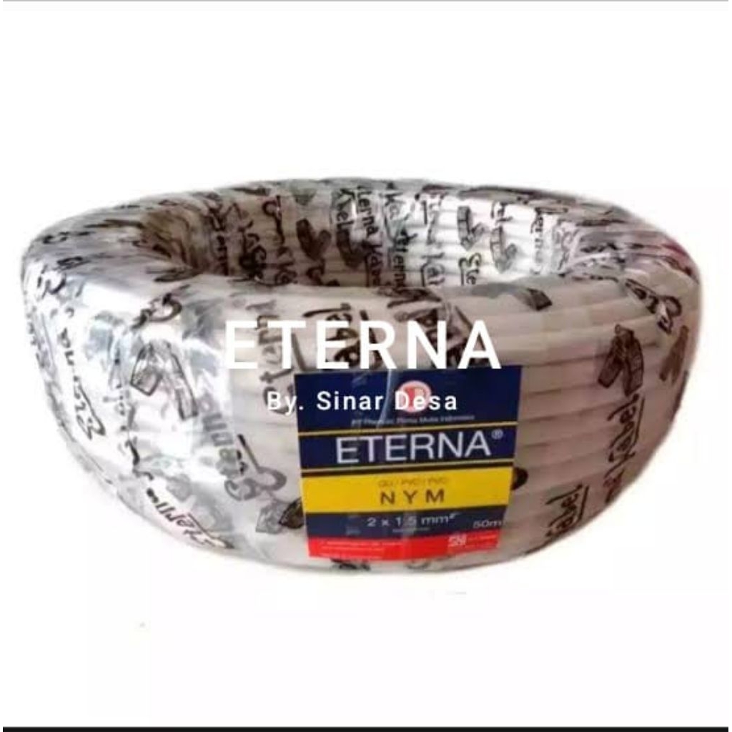 Kabel ETERNA 2×1.5 MM NYM 1 Rol 50 Meter