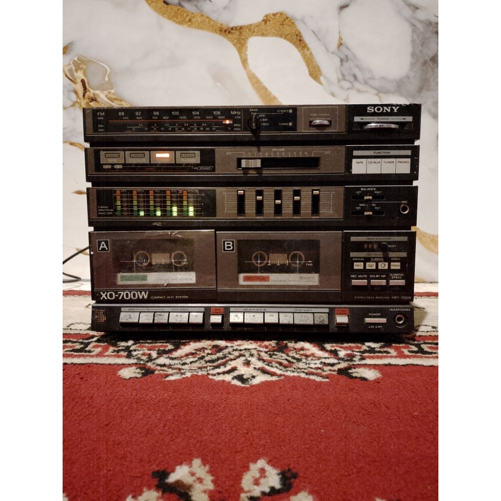 Amplifier Radio Tape Sony HST-700W HI-FI Tahun 1980 Lawas Jadul Antik Vintage