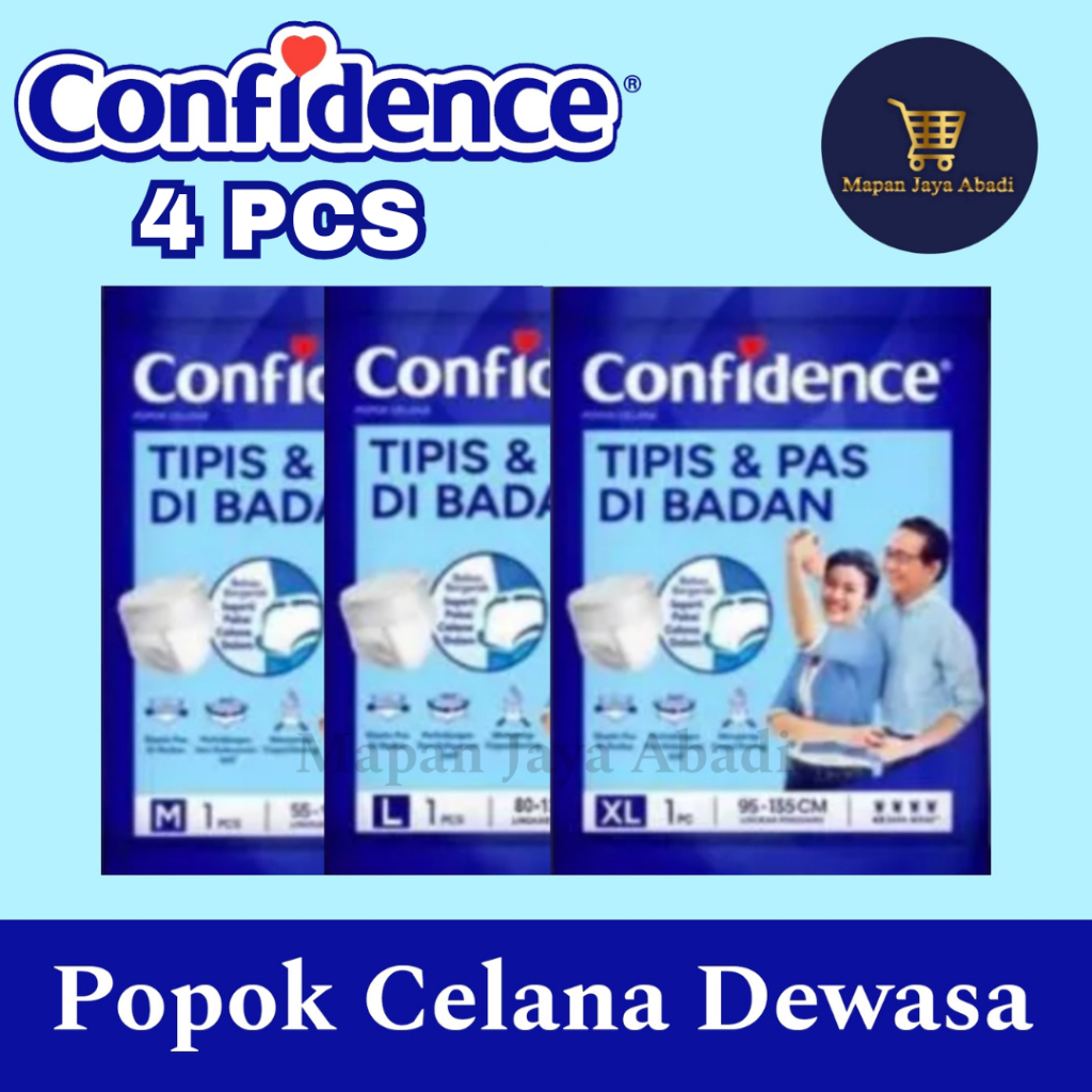 [4 PCS] Confidence Popok Celana Dewasa Ukuran M / L / XL