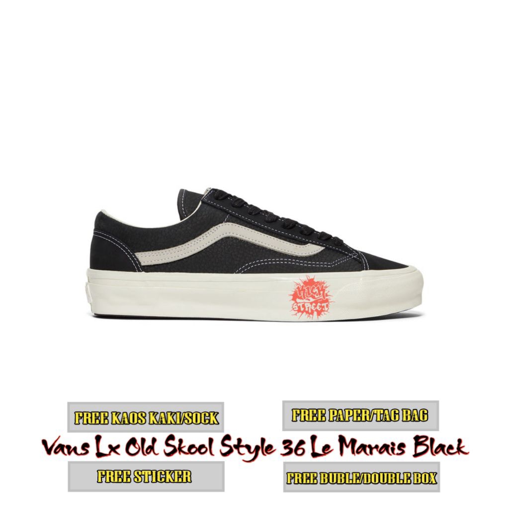 Sepatu Casual Pria Wanita Vans Old Skool Style 36 Le Marais Black 100% Original BNIB ( BRAND NEW IN 