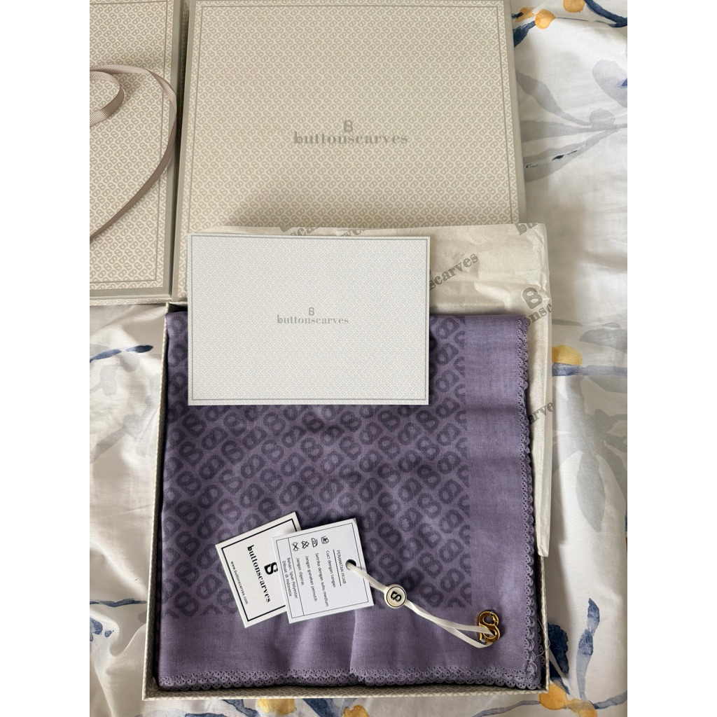 New Tapis Violet Buttonscarves Voal Reguler