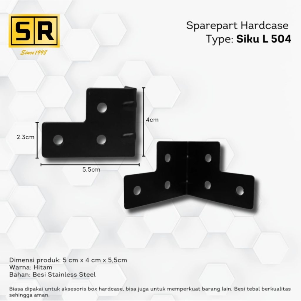 BESI SIKU L HARDCASE HITAM L 504