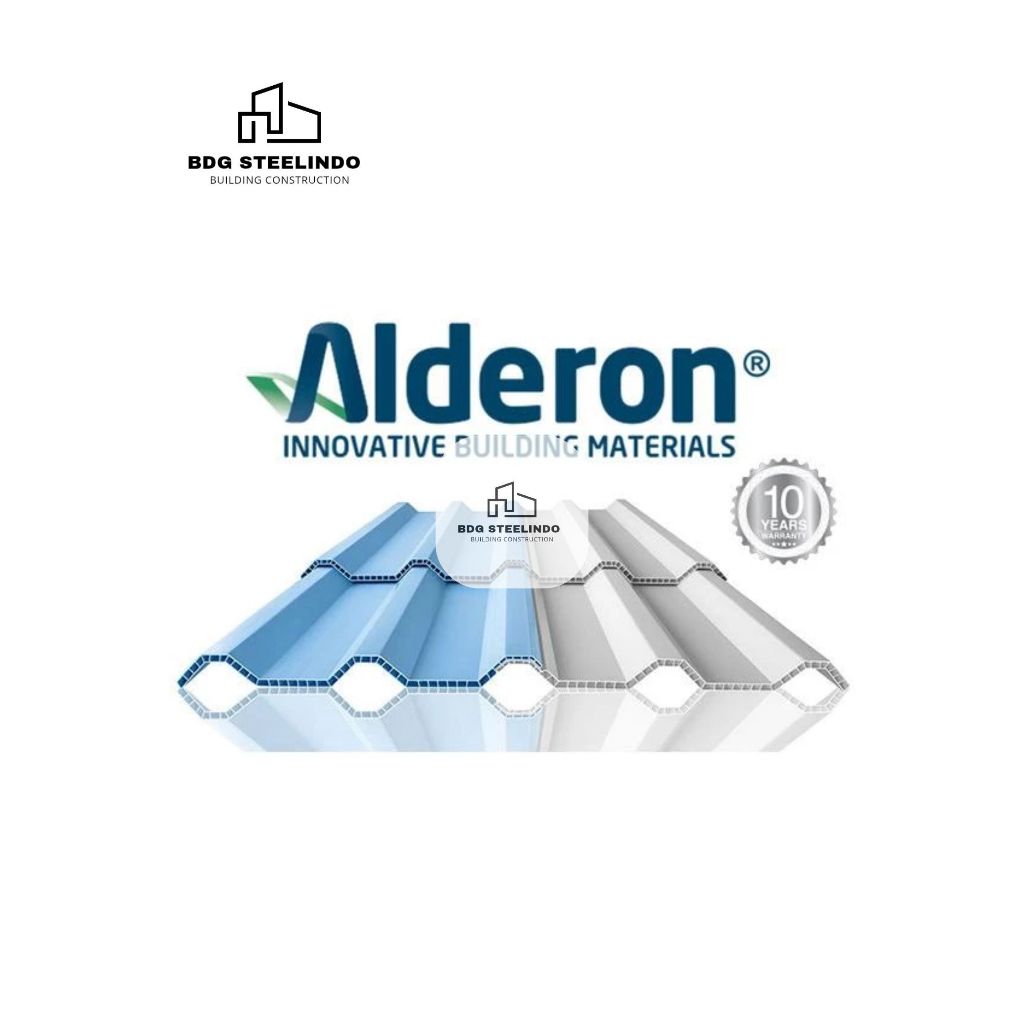 Alderon 830 Double Layer White MURAH / Atap uPVC Kanopi 2 lapis Dobel 10mm Canopi