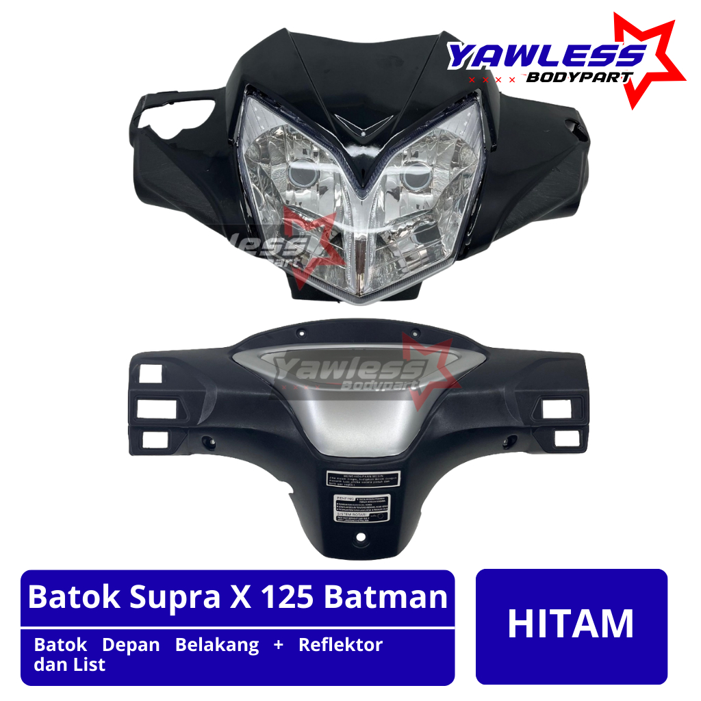 Batok Kepala supra x 125 Batman Komplit hitam / Batok Supra x 125 Batman