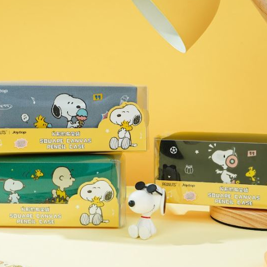 Joytop Snoopy Adventure Canvas Pencil Case – Tempat Pensil Snoopy Kain Kanvas