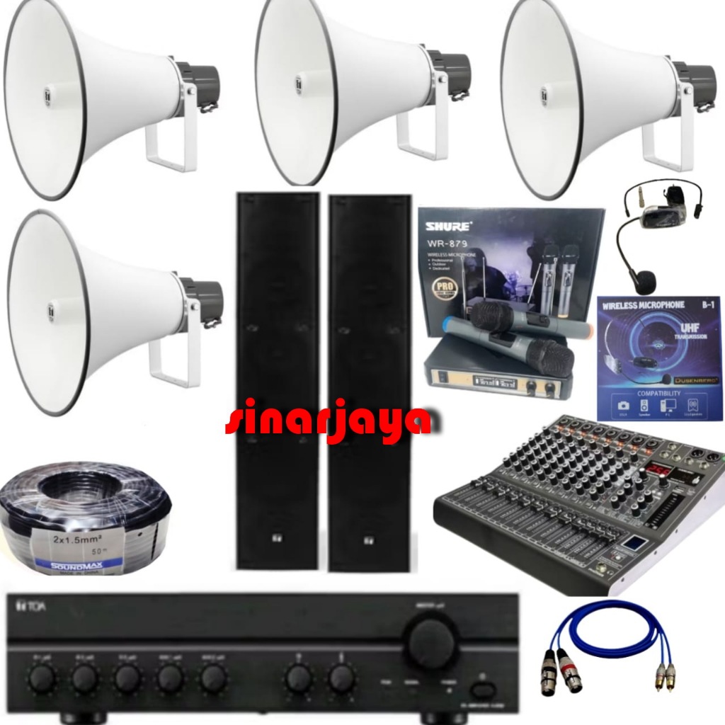 PAKET TOA AMPLI MASJID DAN MUSHOLA PAKET SUARA LANTANG PAKET SPEAKER TOA ZS603CB