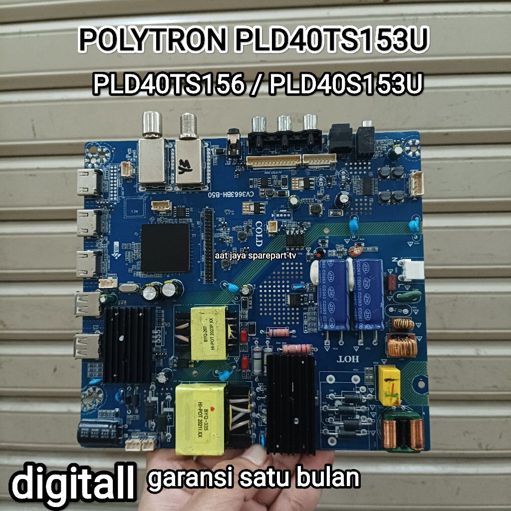 MAINBOARD TV LED POLYTRON PLD40TS153U / PLD40TS156 / PLD40S153U  MB - MOBO - MODUL MESIN TV POLYTRON
