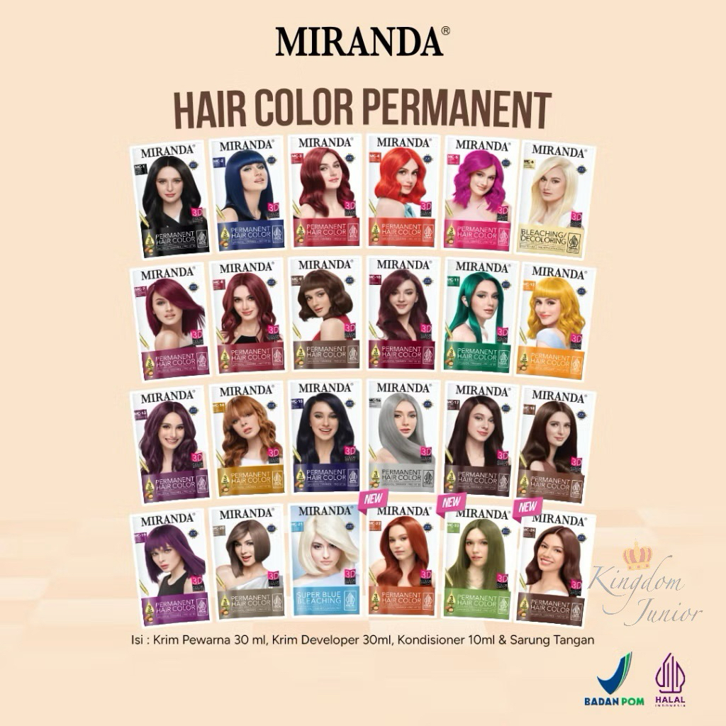 Miranda Hair Color 30ml | Miranda Permanent Hair Color
