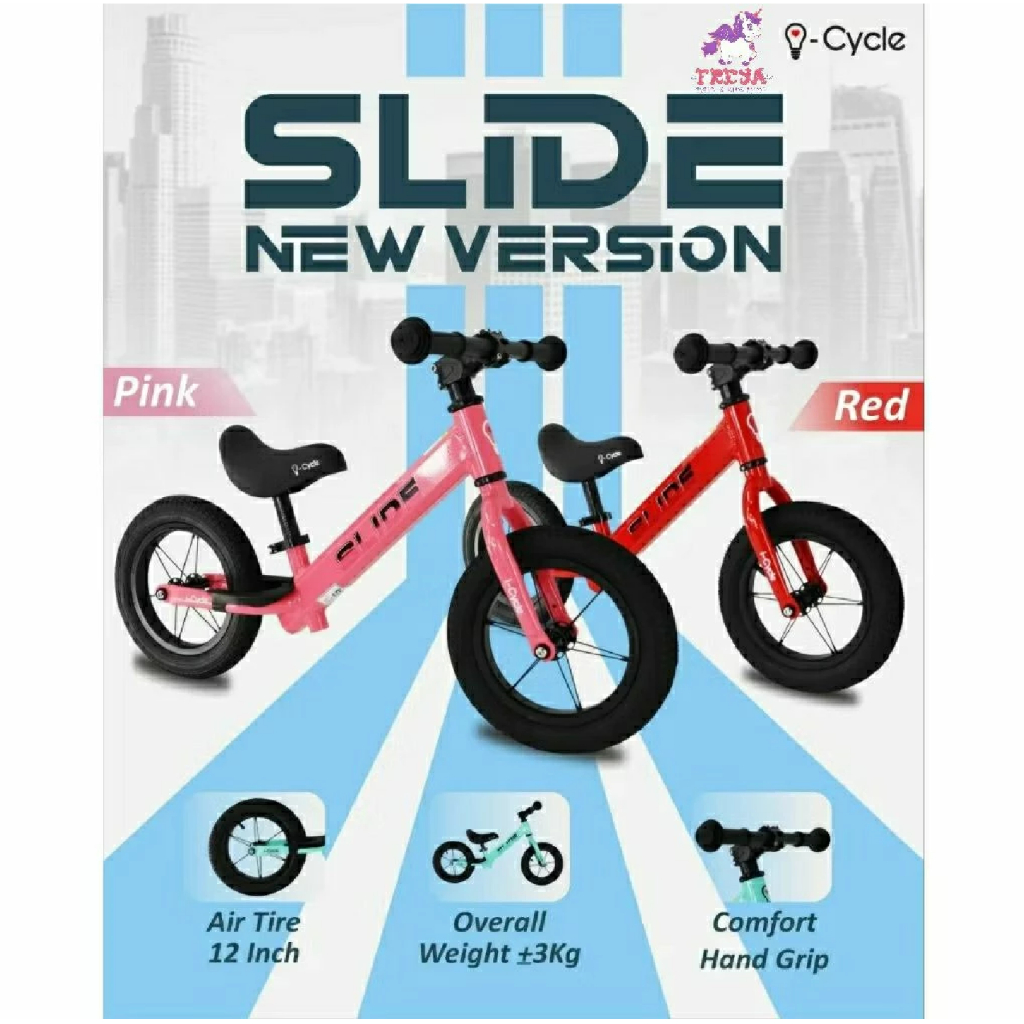 Push Bike ICYCLE SLIDE Balance Bike Pushbike Ringan Alloy Sepeda Anak 12Inch