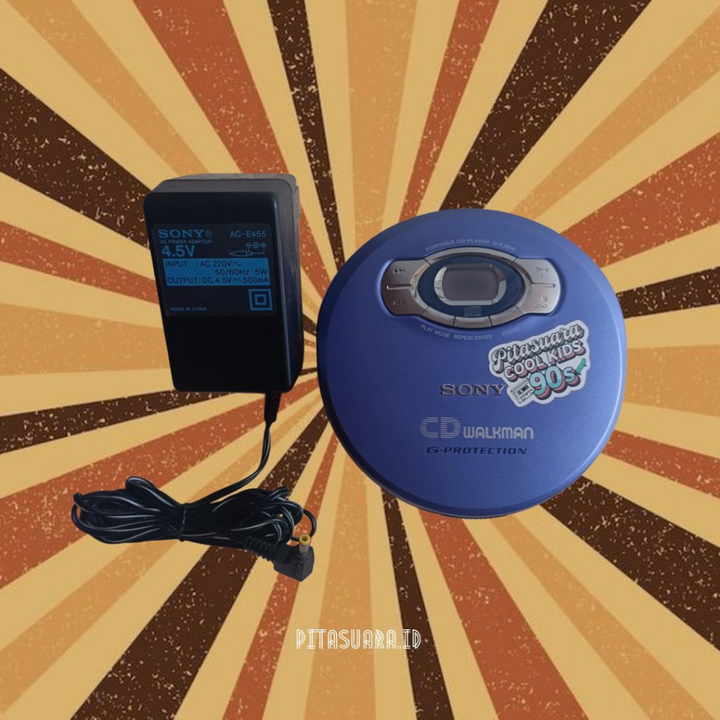Discman Sony CD Walkman D-EJ615 Blue Edition - Vintage Vibes