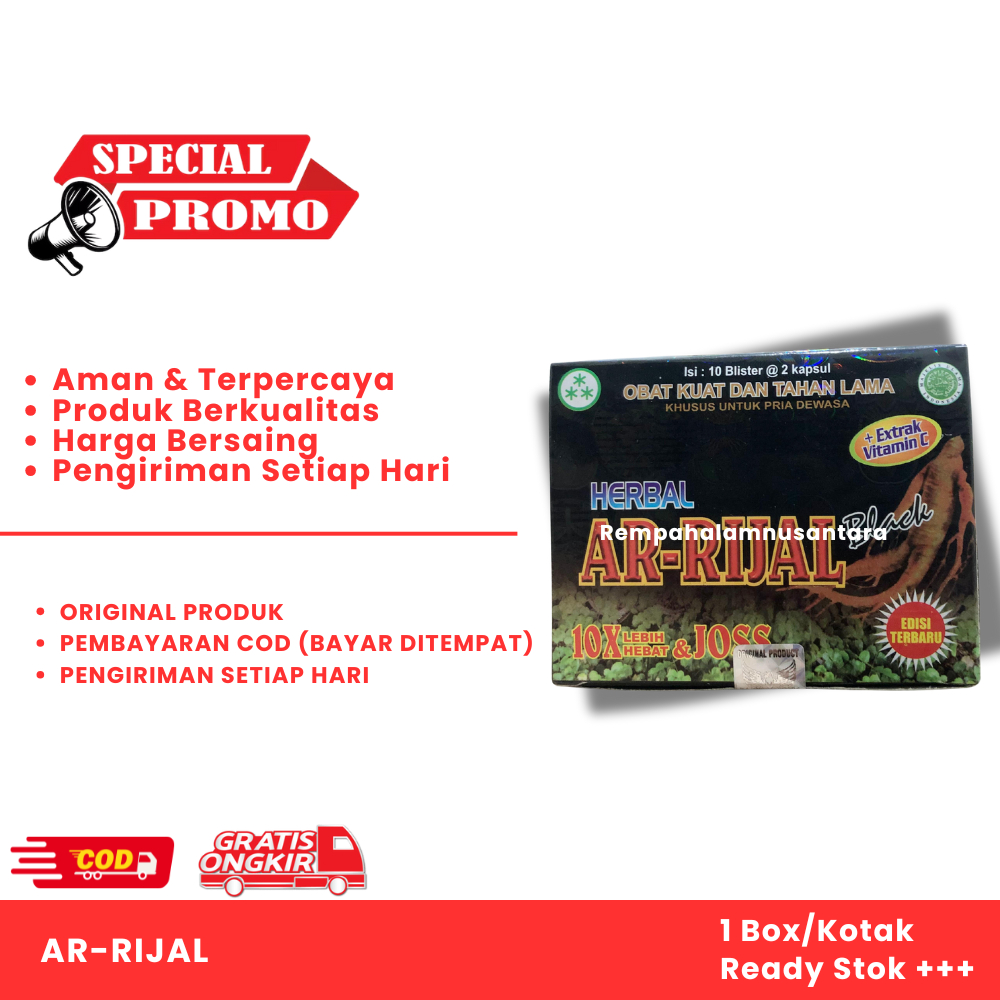 kapsul arrijal black herbal stamina pria dewasa