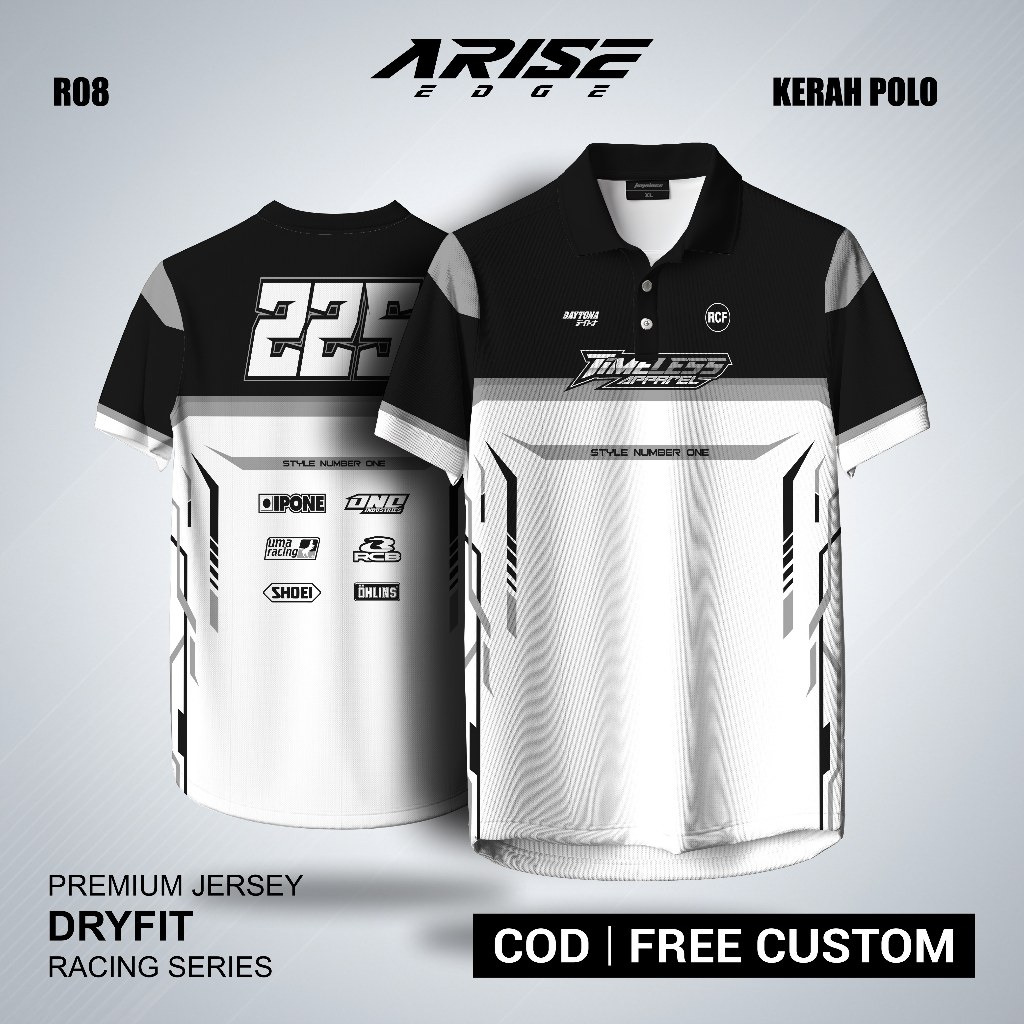 JERSEY RACING Custom Team Balap Full Printing Kaos Jersey Desain Simple Lengan Pendek Bisa Request_C