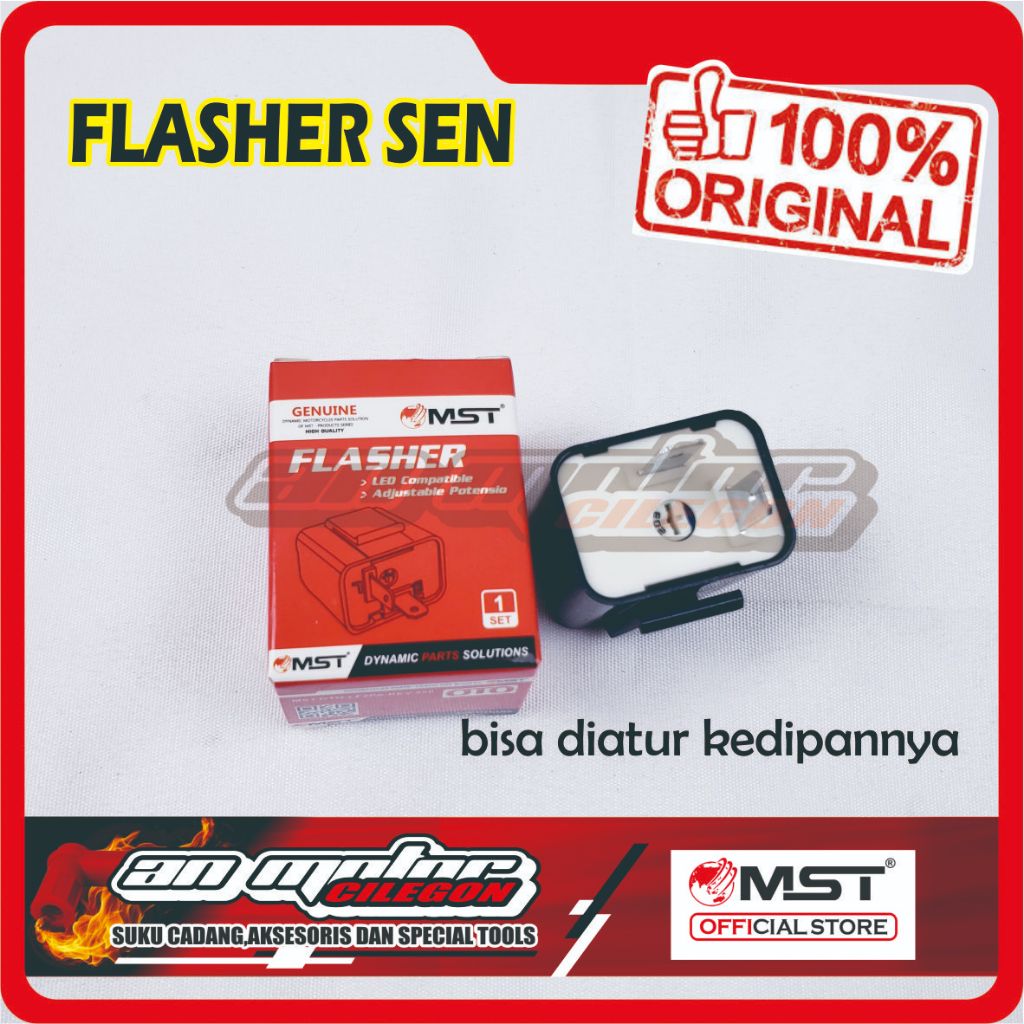 Flasher Motor Universal Flasher MST Otopart Beat Vario Mio Supra Bisa Di Stel/Setting