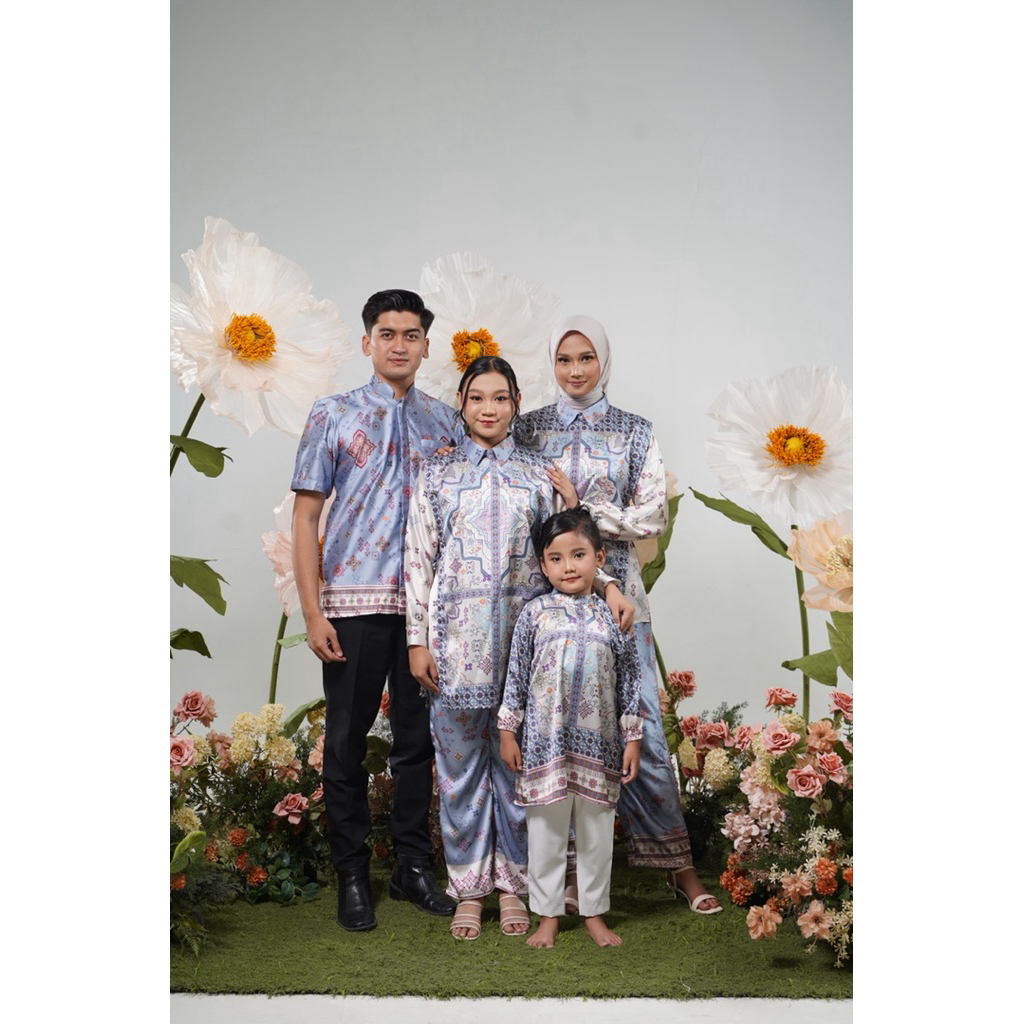 AFIQA -ARUNA- Set Wanita | Kemeja Koko pria Modern Couple Keluarga