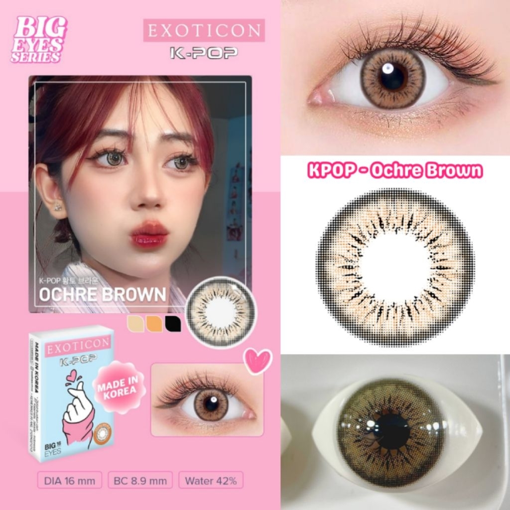 SOFTLENS KPOP WARNA BROWN & OCHRE BROWN ONLY NORMAL BY EXOTICON