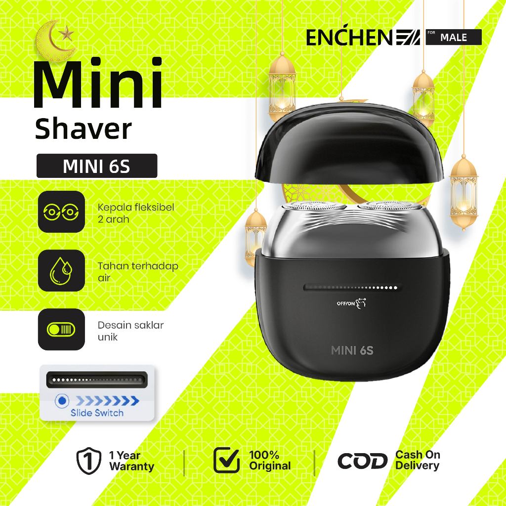 ENCHEN Mini 6s Mini Shaver Alat Cukur Jenggot Elektrik Waterproof Portable