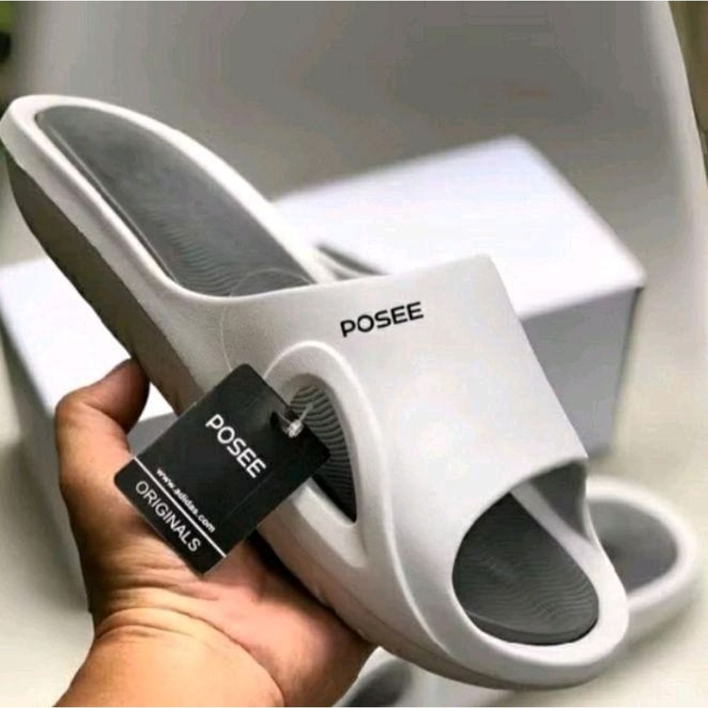 Sandal Slop Pria Full Karet Ringan Empuk Anti Slip Tahan Air