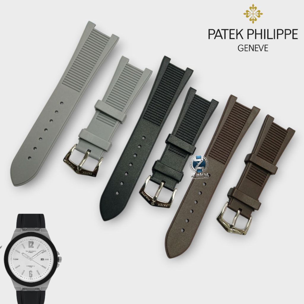 Strap Tali Jam Tangan Patek Philippe Geneve Nautilus 5711 Karet Rubber Premium Emboss