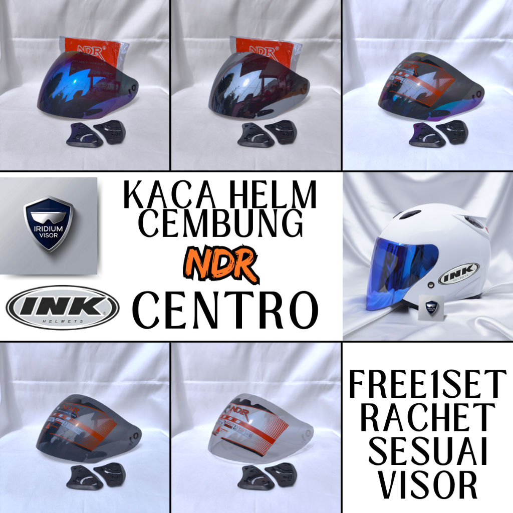 Kaca Helm INK CENTRO  Visor Helmet CEMBUNG venom open ink centro iridium murah