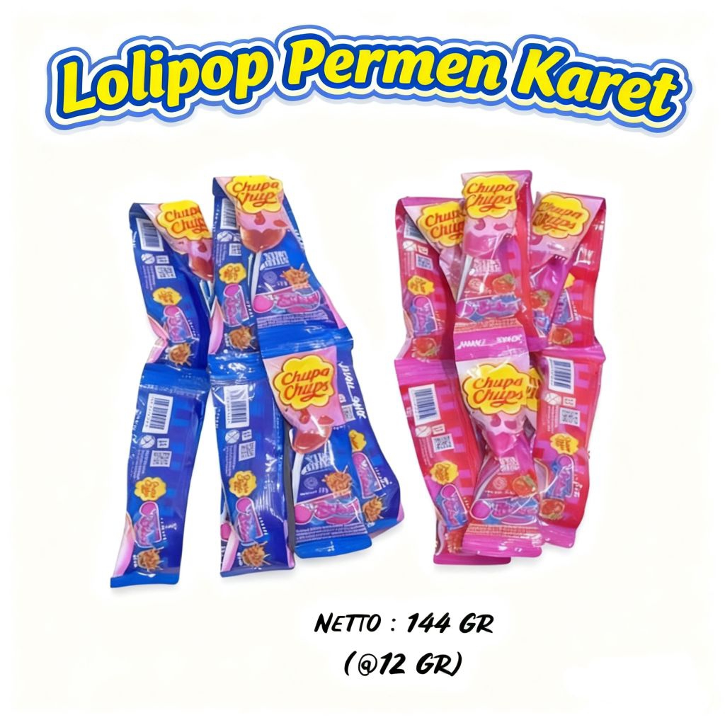 Permen Chupa Chups Gum Permen lolipop Permen Karet Gulaan Karet Filled Lolipop Gantung RencengMakana