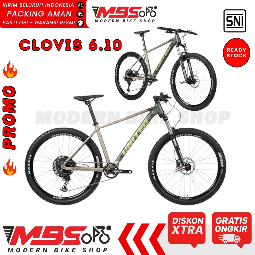 UNITED CLOVIS 6.10 Alloy 27.5 inch MTB Sepeda Gunung Dewasa 12 SPEED