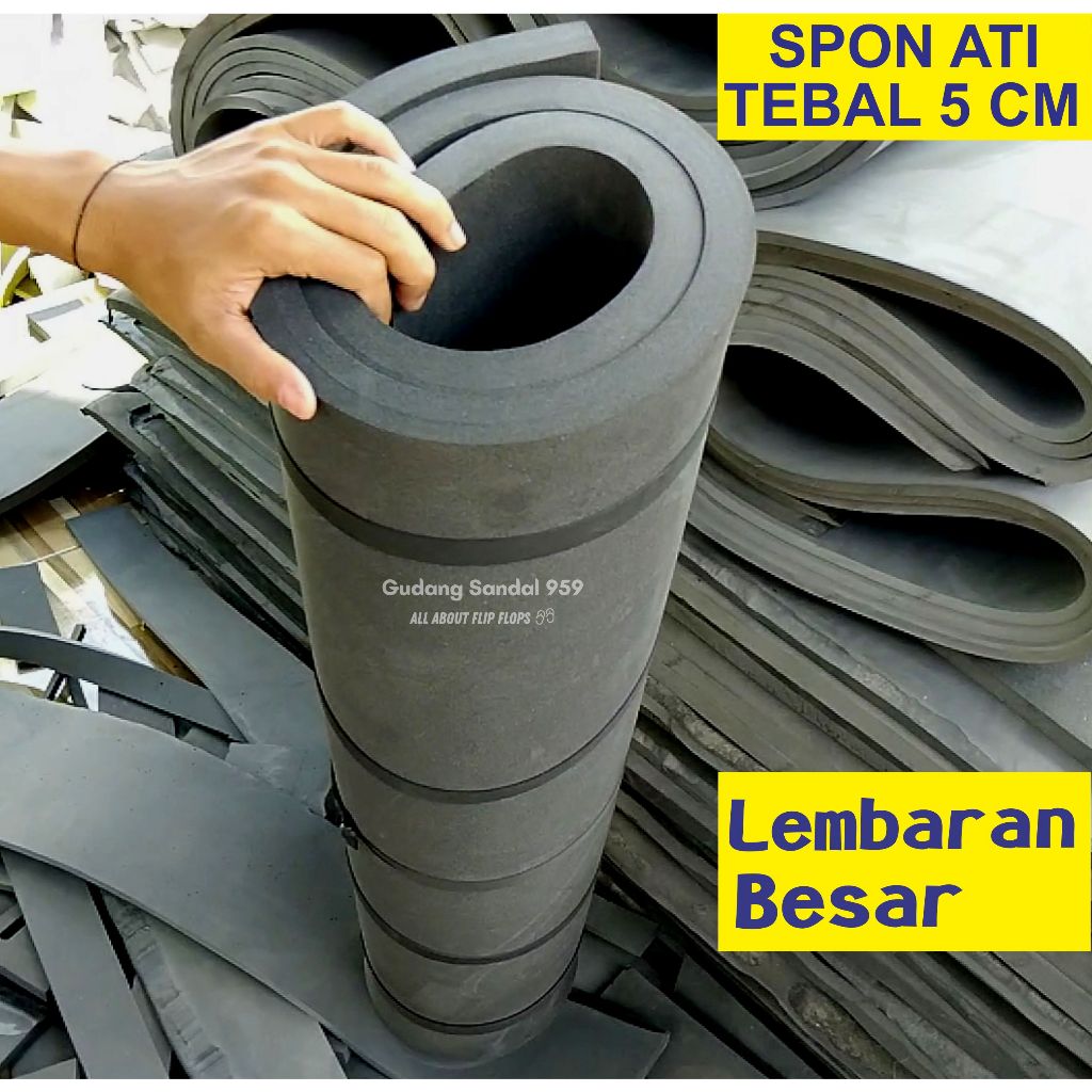SPON ATI / BUSA ATI TEBAL 5 CM BENTUK LEMBARAN BESAR WARNA HITAM