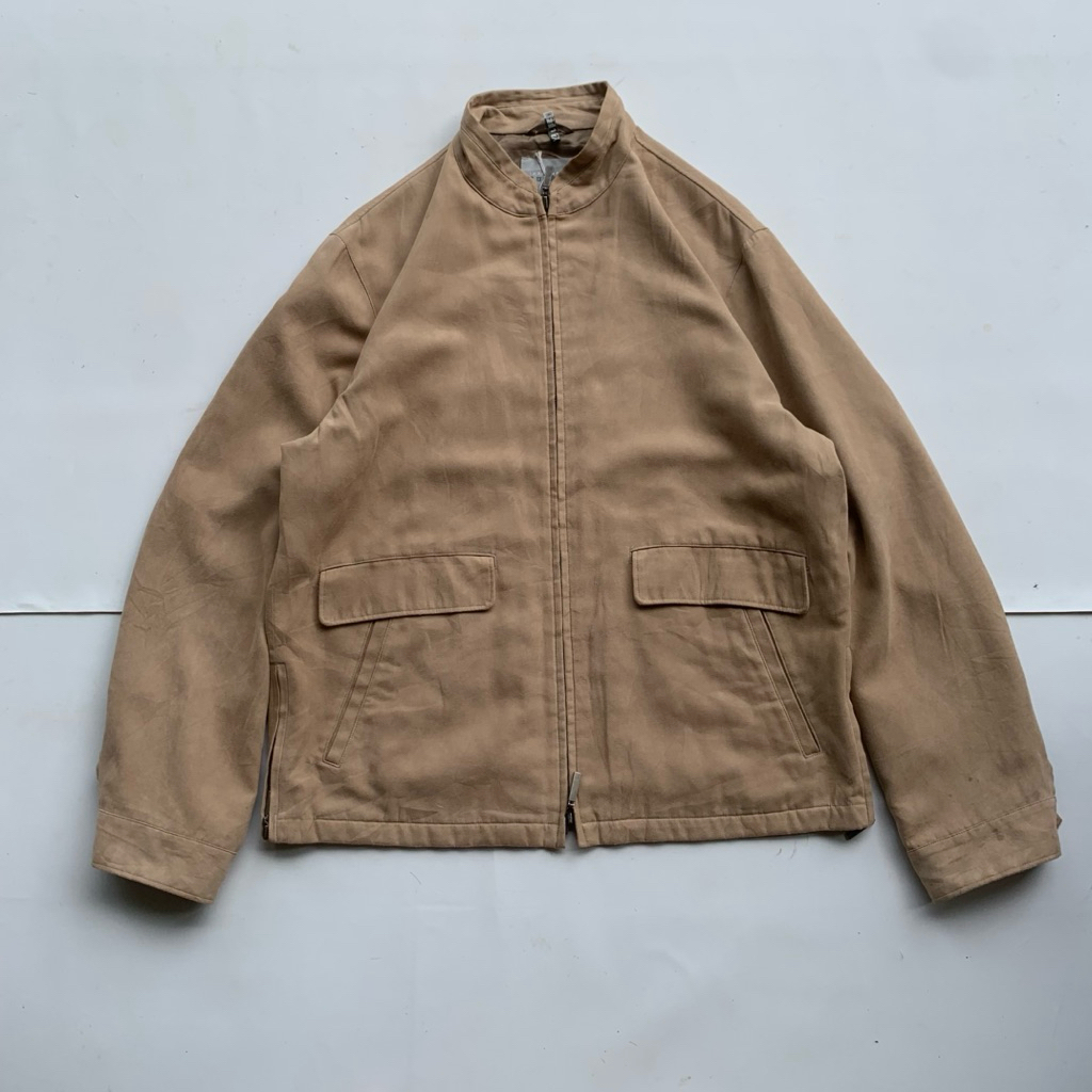 Intermeezzo casual jacket suede double zipper