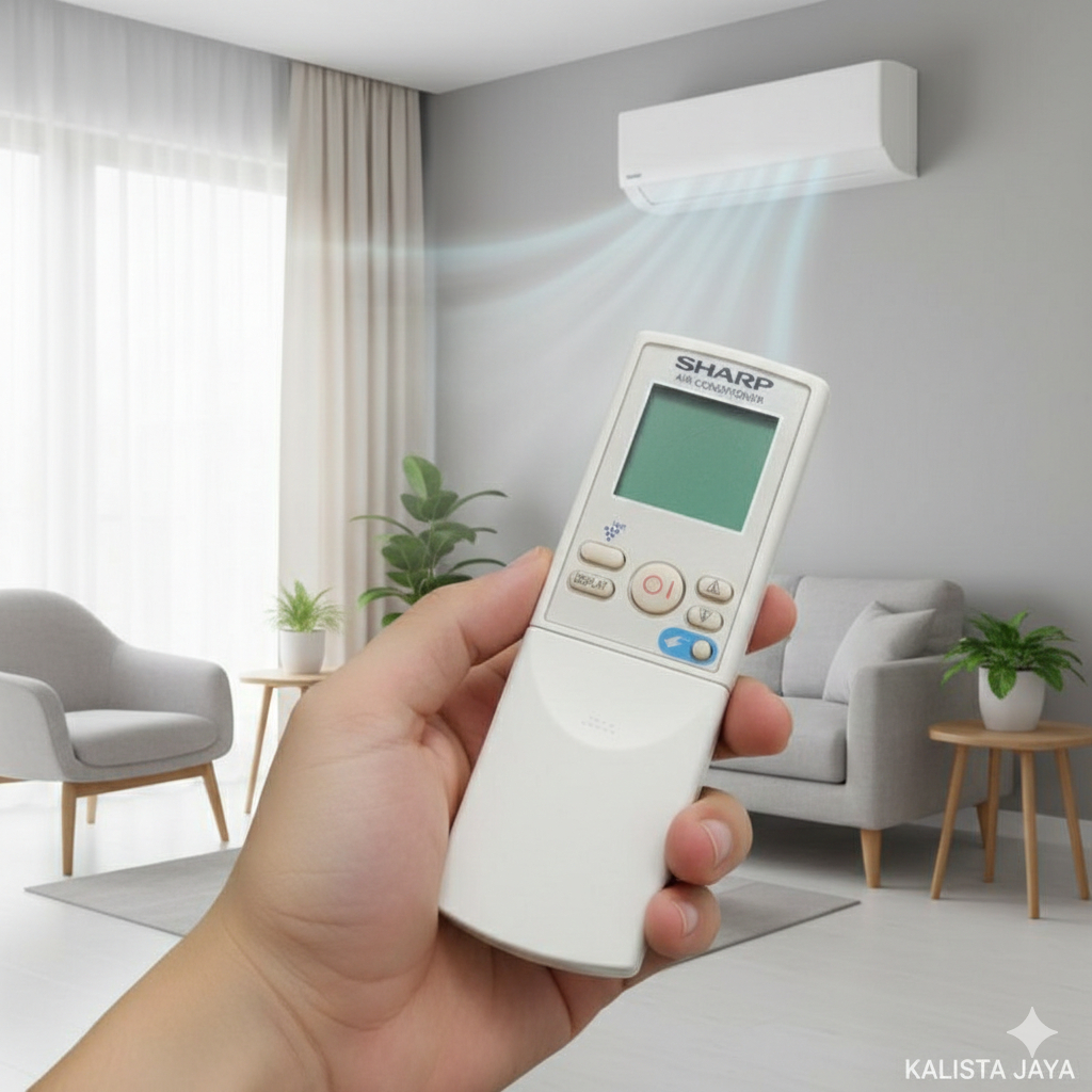 REMOTE AC SHARP CRMC-A726JBEZ ORIGINAL ASLI