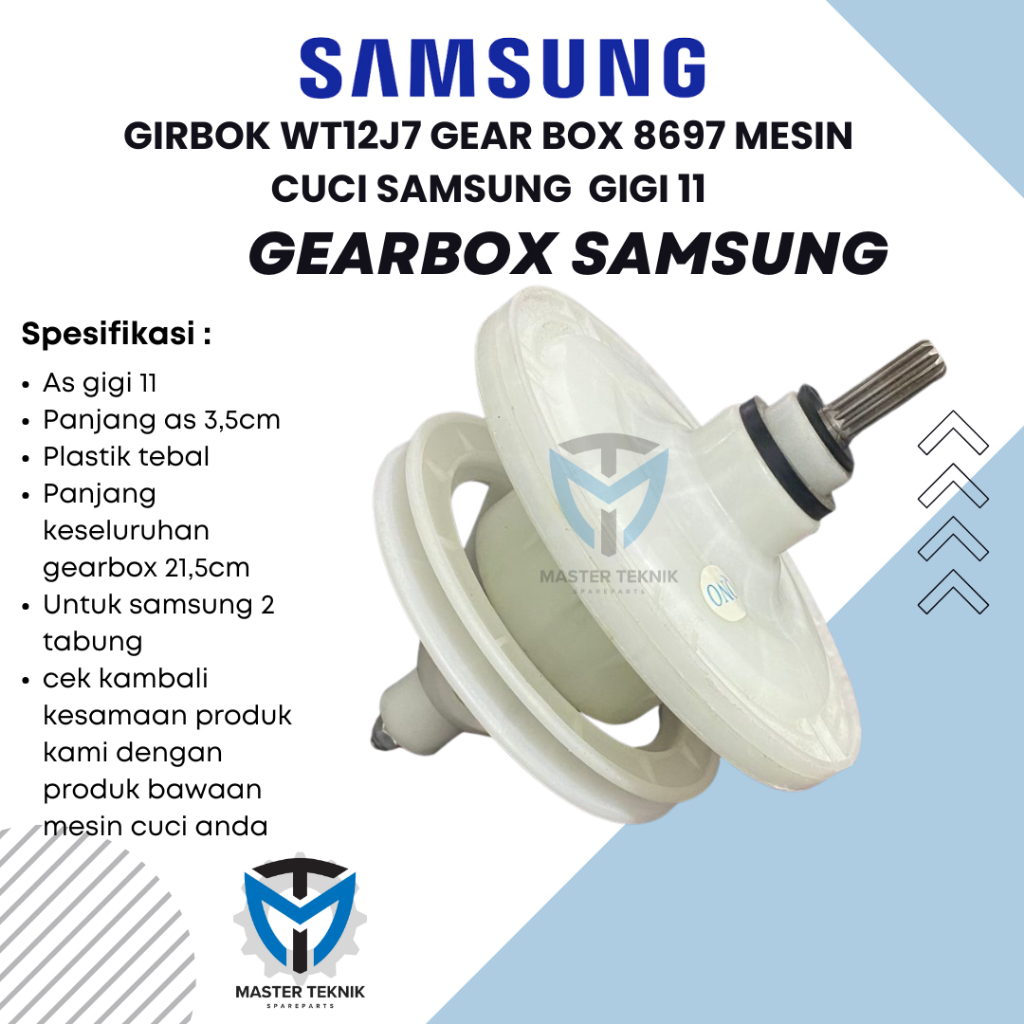 GIRBOK WT12J7 GEAR BOX 8697 MESIN CUCI SAMSUNG  GIGI 11 | Alat Mesin Cuci Gearbok