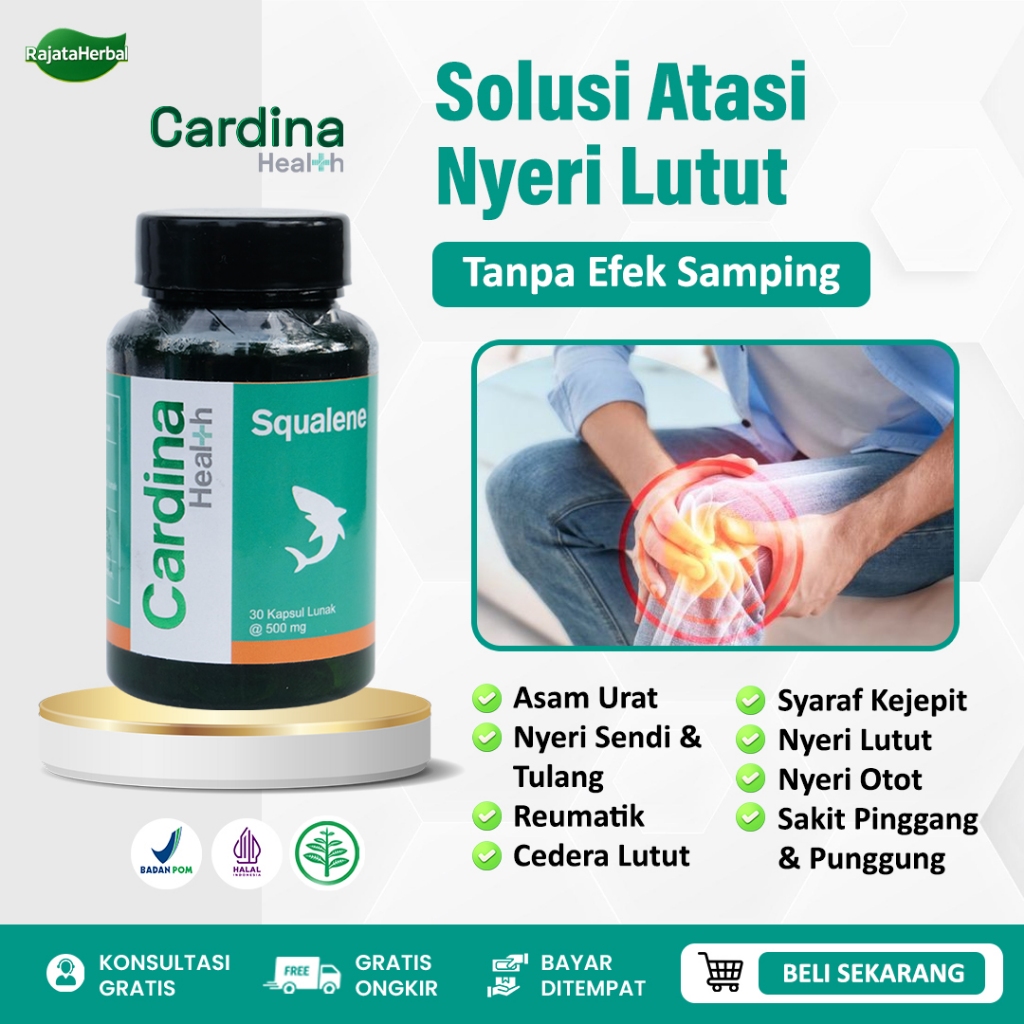 Obat Nyeri Lutut Sakit Lutut Cedera Lutut Nyeri Sendi Pelumas Sendi Lutut Cardina Health Squalene