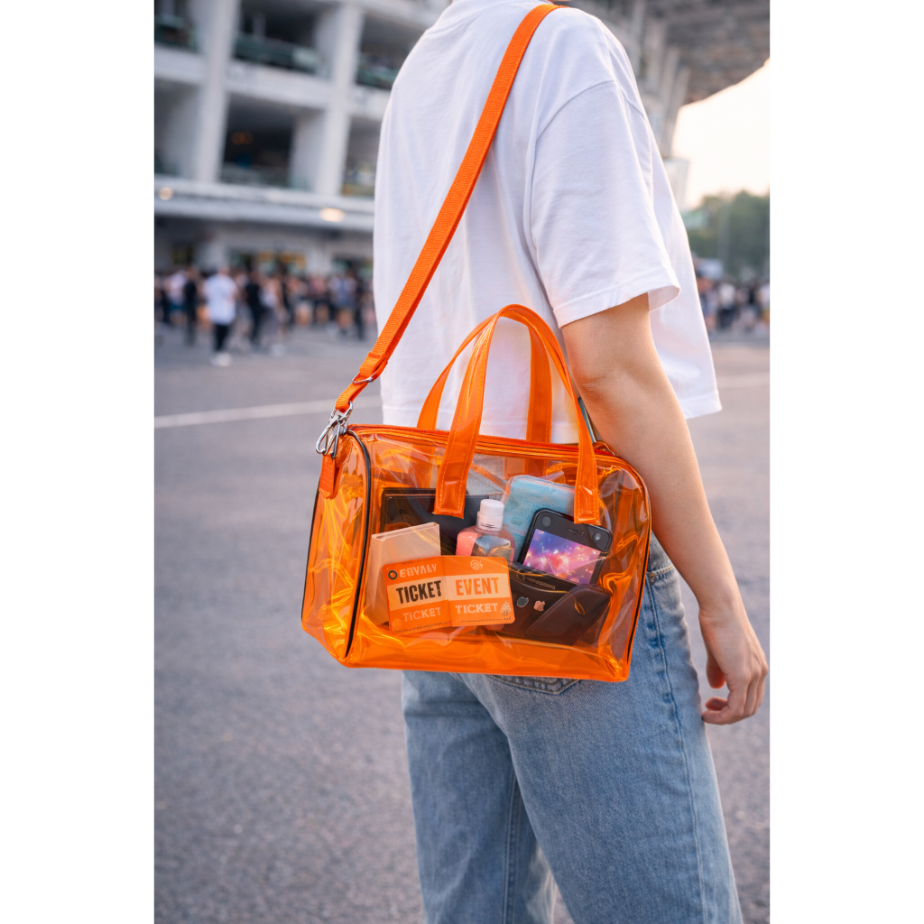 Tas Konser Transparan Wanita | Clear Concert Bag PVC Neon | Sling Bag Fashion
