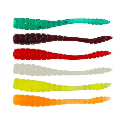 SOFTLURE AJING Umpan Mancing Casting Kenyal Kotrek Sabiki Glow in The Dark Umpan Tiruan Cacing