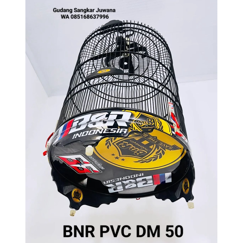 Sangkar Kacer/M.Borneo BNR Pvc Decal. Diameter 50 cm. fullset kerodong. Free palet kayu.