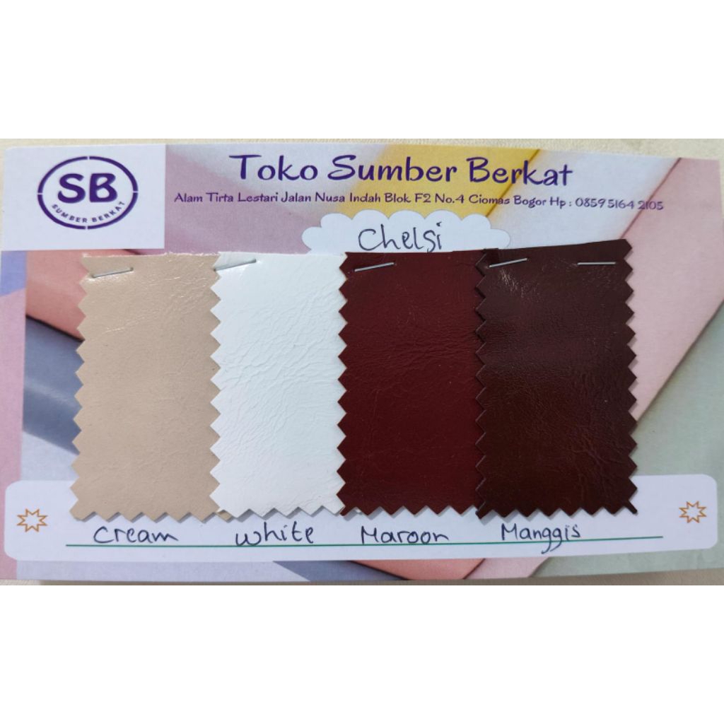 kain Sintetis, kulit imitasi. CHELSI / meteran (1.45m x 1m) untuk tas dan sepatu