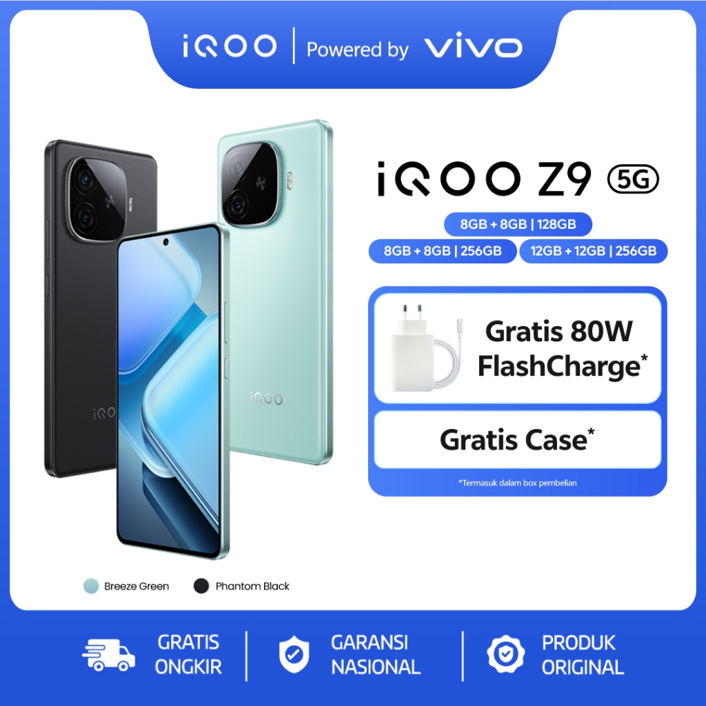 vivo iQOO Z9 5G (12/256) Snapdragon 7 Gen 3, 6000 mAH, 144Hz AMOLED (4500 nits), Sony IMX882