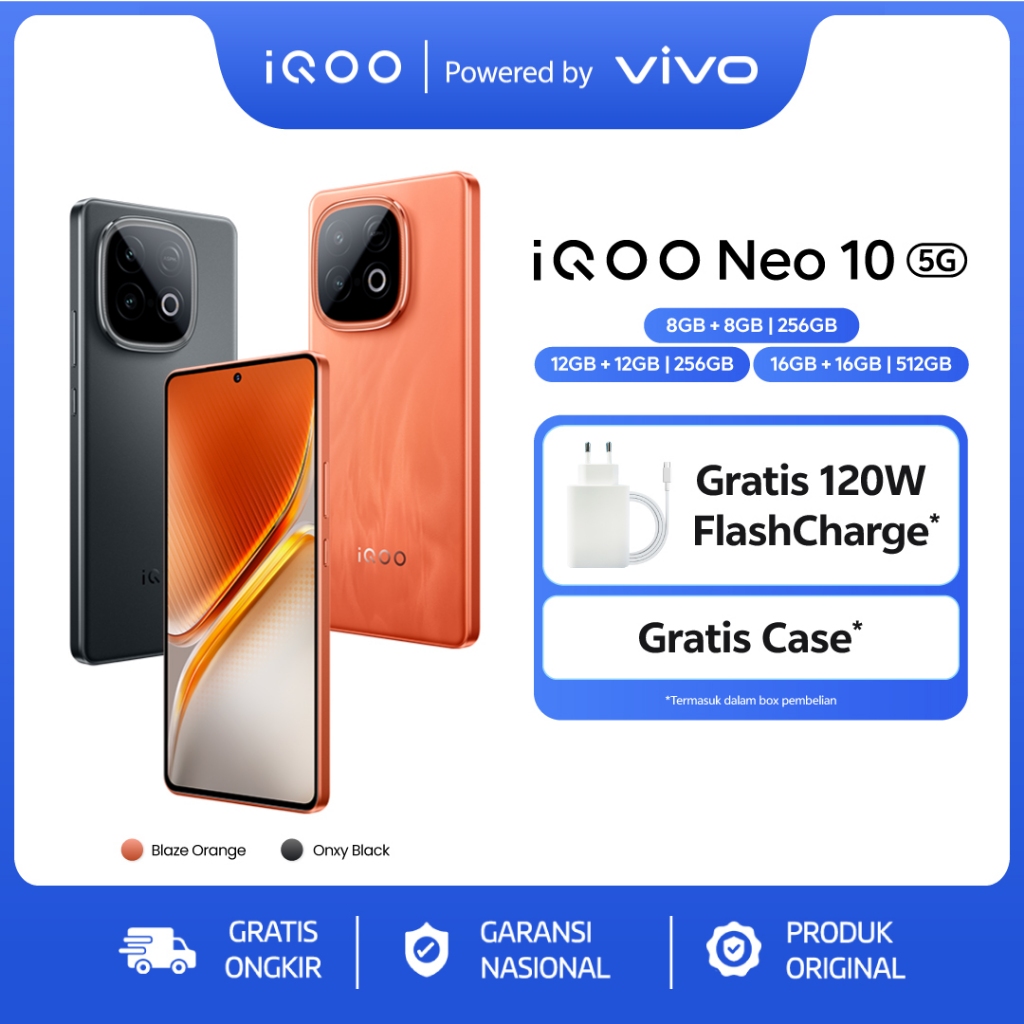 [NEW LAUNCH] vivo iQOO Neo 10, 1st Snapdragon 8s Gen 4 + Q1 (Dual Chipset), 7K VC Cooling System, 70