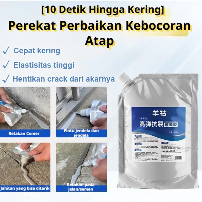 Lem Beton Anti Retak Cepat Kering Perekat Beton Dinding Tembok Atap Retak