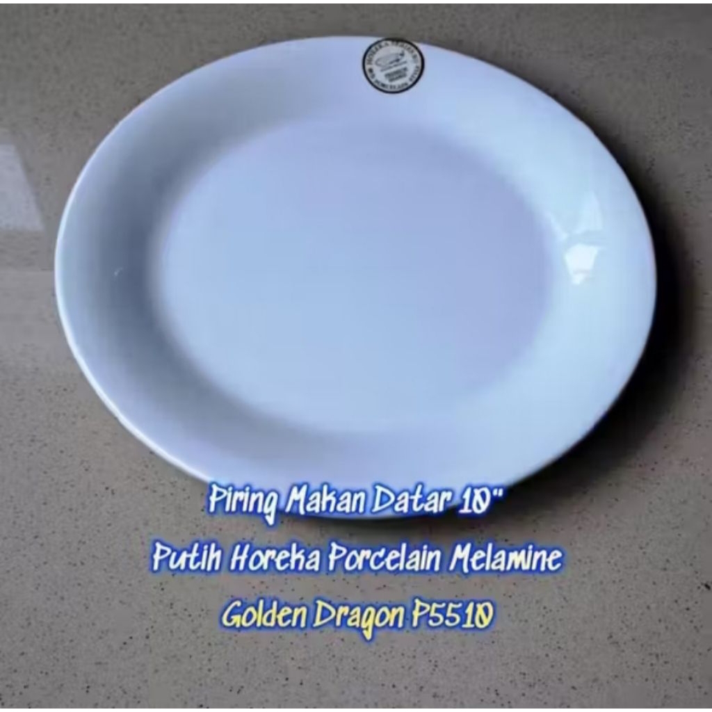 Piring Datar P5510 Horeka Melamin Golden Dragon
