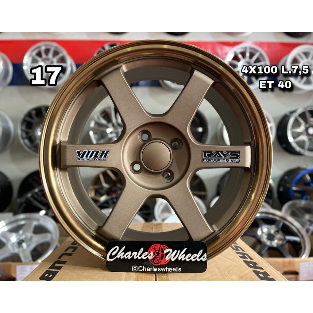 VELG VOLKRAYS TE37 RING 17 BRONZE