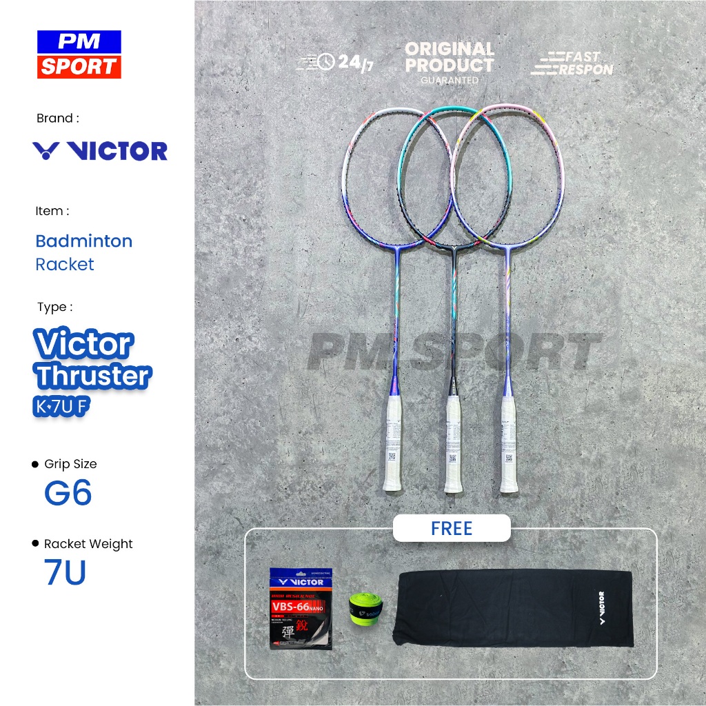 RAKET BADMINTON / BULUTANGKIS VICTOR THRUSTER K 7U K7U ORIGINAL