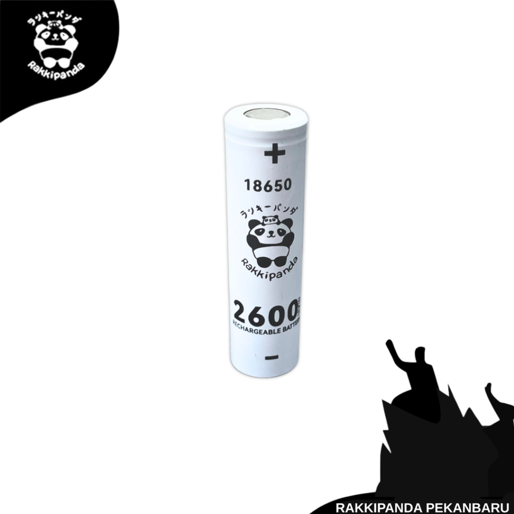 Rakkipanda Cas 18650 Flat Top & Button Top 2600mAh