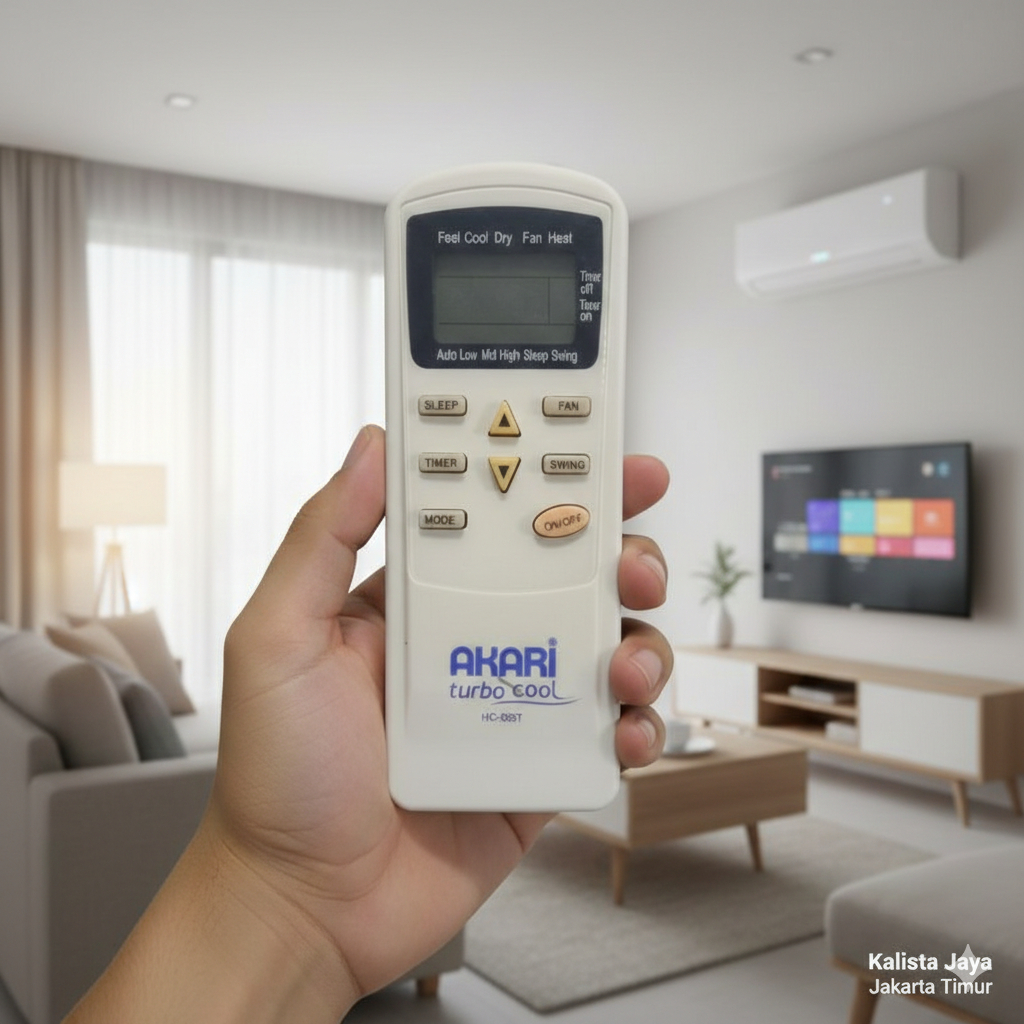 REMOTE AC AKARI TURBO COOL RC-055T ORIGINAL ASLI