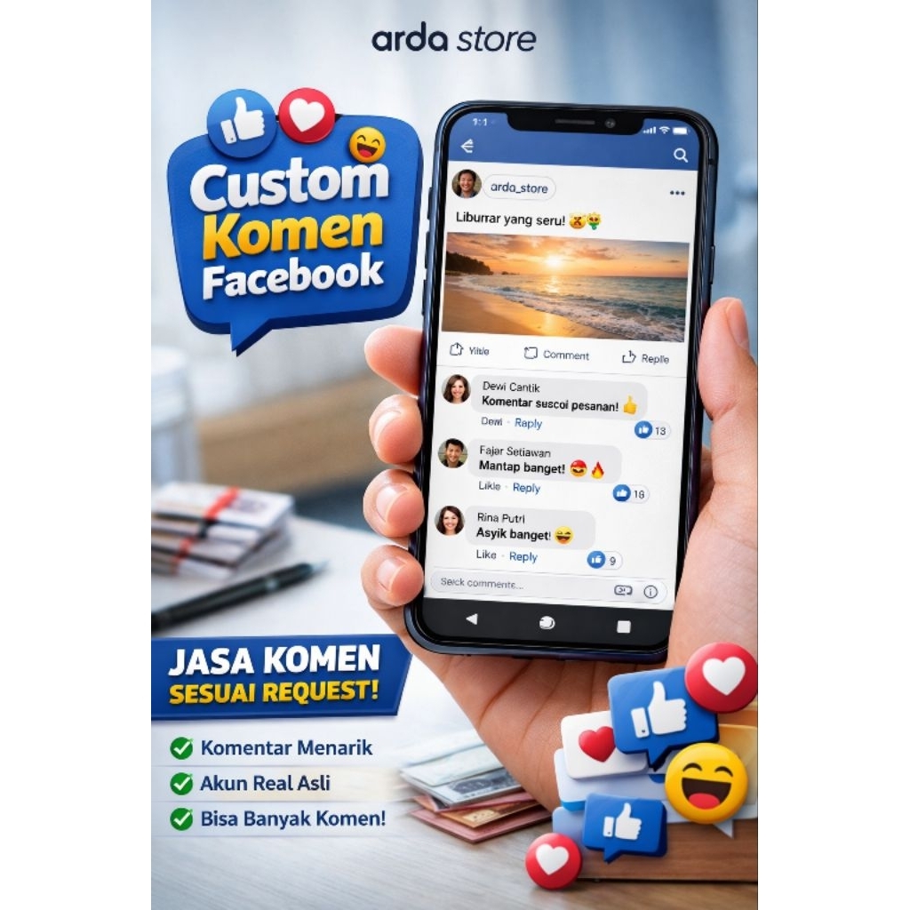 Jasa Comment Facebook Custom Real