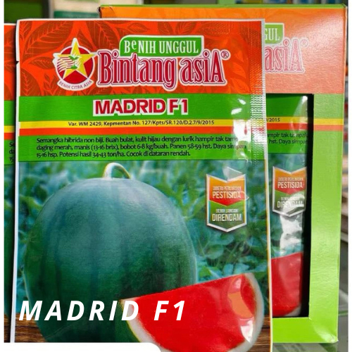 MADRID f1.bibit semangka non biji/benih semangka Non biji kemasan 20 gr